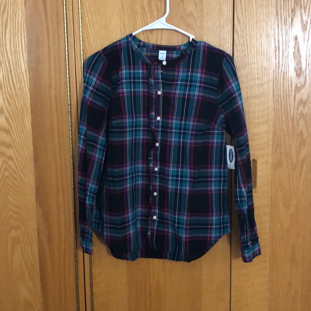 Old Navy plaid blouse